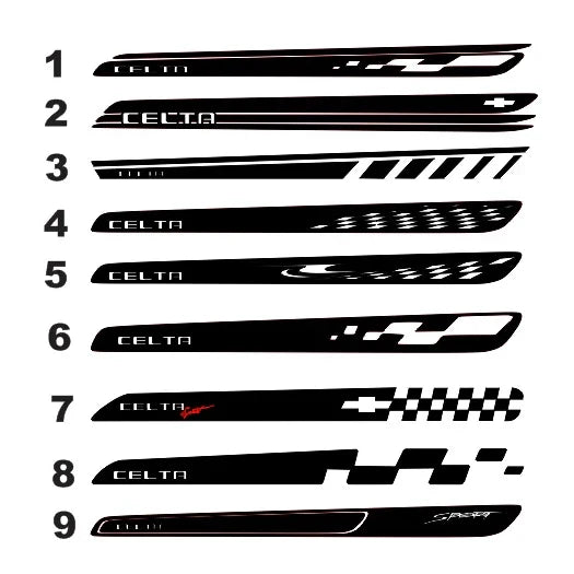 Adesivo Decorativo Para Carro Celta Faixa Lateral Escrito Celta Serve Para Celta 2 ou 4 Portas Adesivos Para Carro Esportivo Tuning