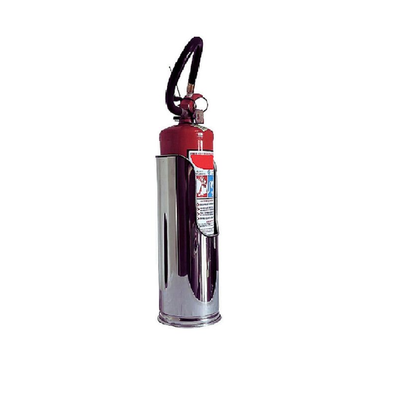 suporte inox de extintor pequeno modelo batom