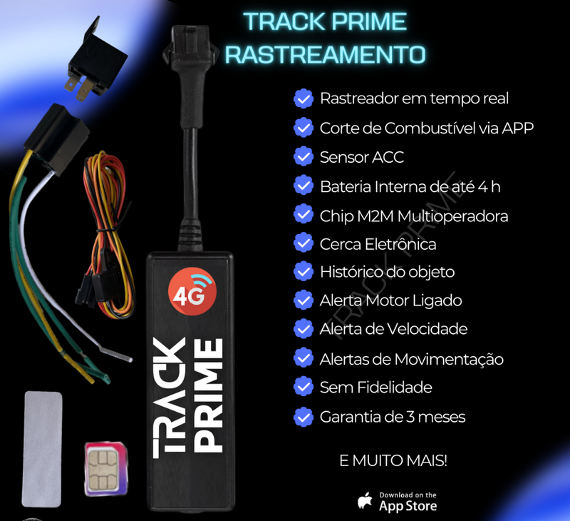 Rastreador Veicular Gps 4g + Chip M2m + Plataforma E App