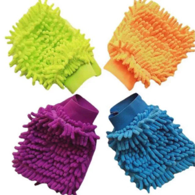 Kit 2 Luvas de Microfibra Multifuncional Superfina para Limpeza Lavagem de Carro Toalha de Limpeza Luva de Microfibra