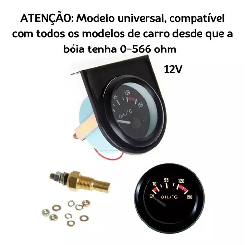 [BR Envio Imediato] Medidor De Temperatura Da Água Automotiva Para Caminhão E Carro
