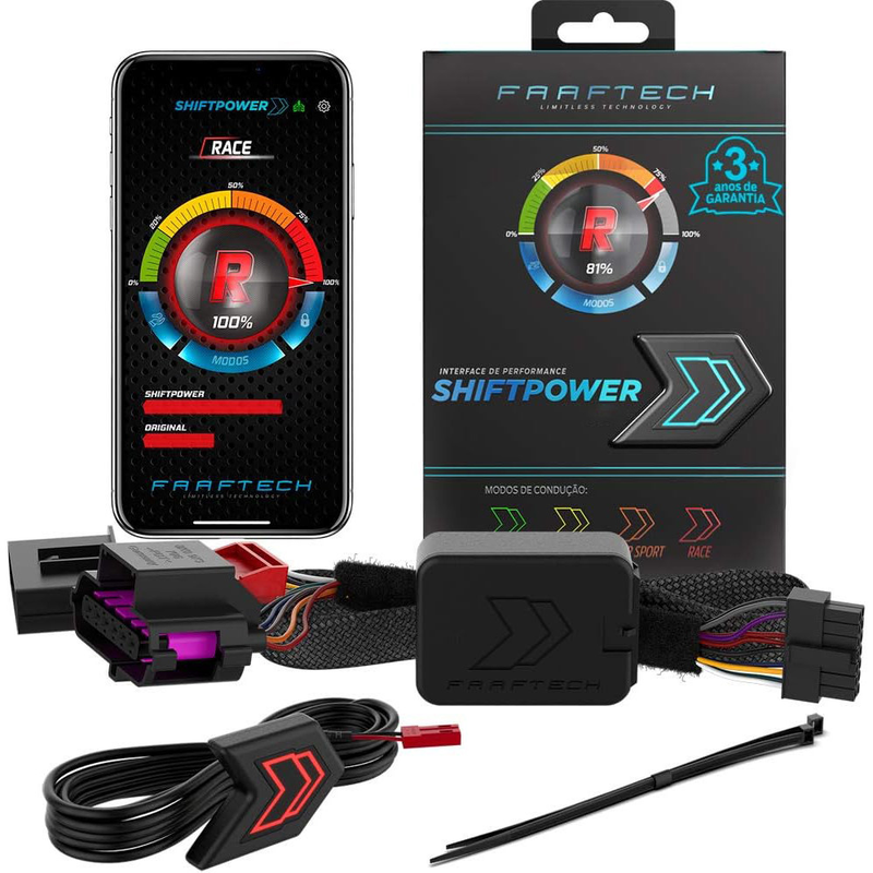 Shift Power Pedal 6.8 Modo Eco Com Bluetooth e App Última Versão Faaftech