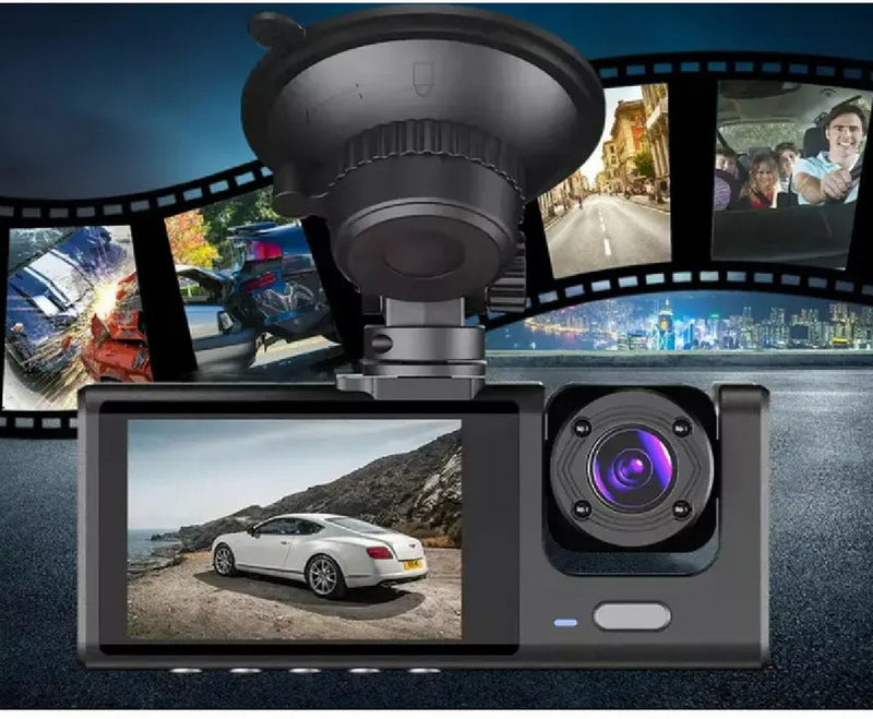 BlackBox Dvr Automotivo Câmera Frontal Interna Ré Grava Imagem E Som Com Wifi